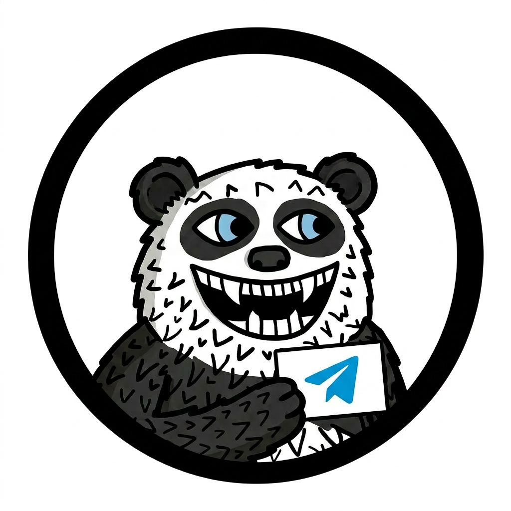 Lazzy panda Telegram button