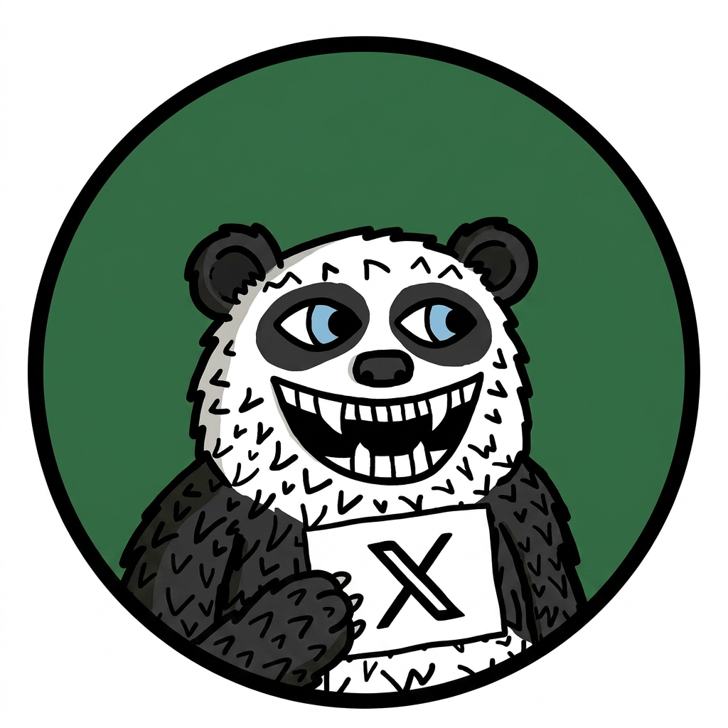 Lazzy panda Twitter / X button