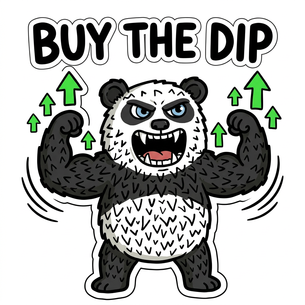 Lazzy Panda Buy The Dip Telegram sticker