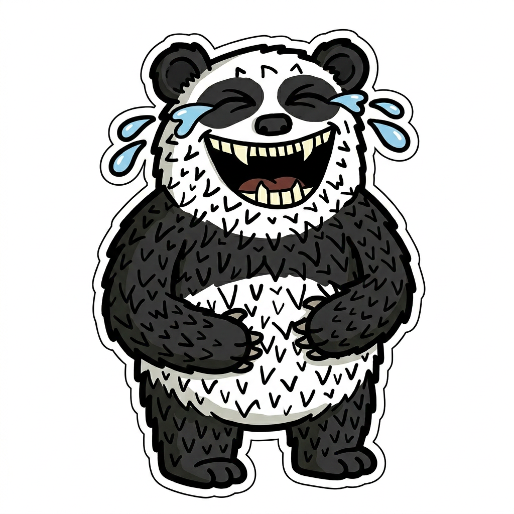 Lazzy Panda Lmaooo Telegram sticker