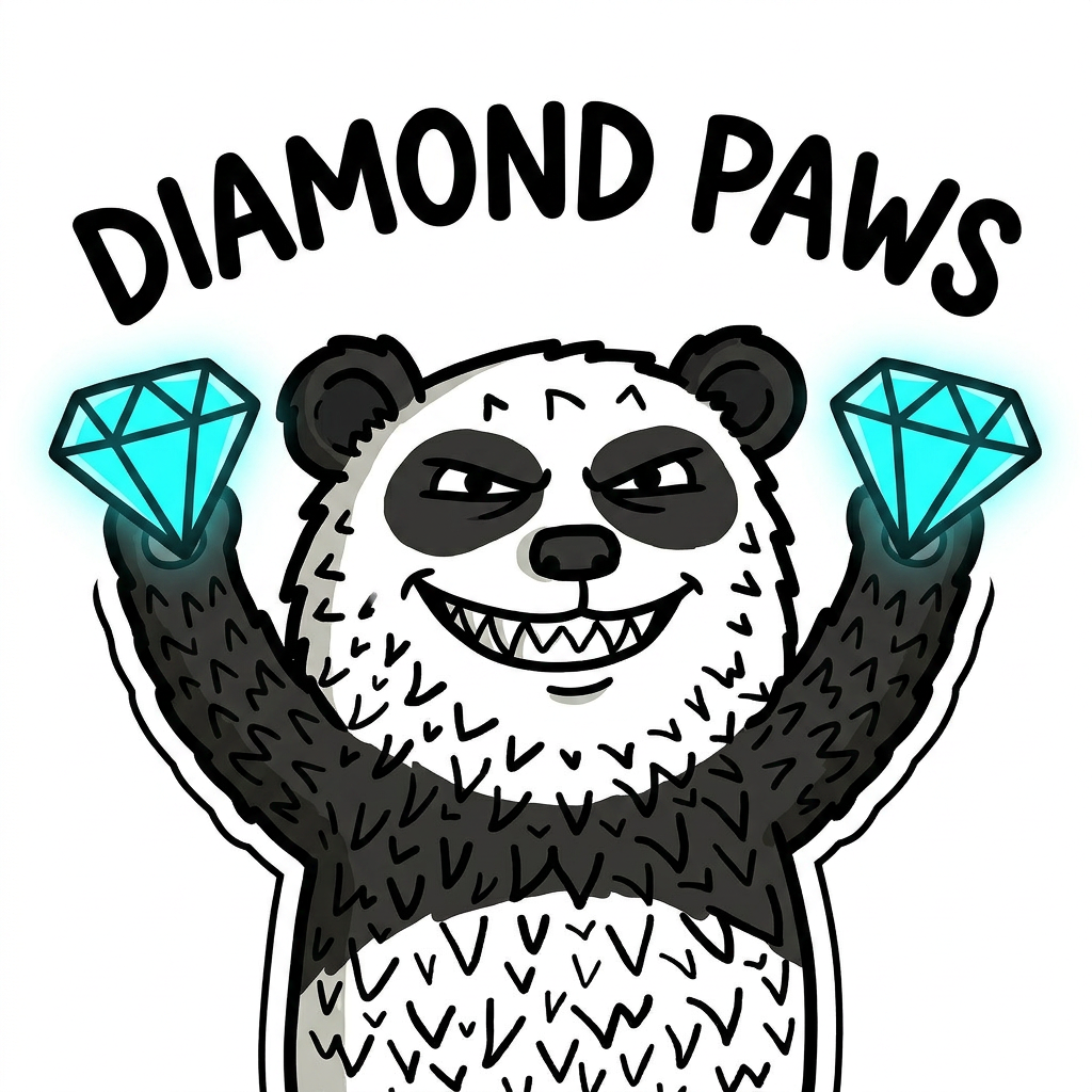Lazzy Panda Diamond Paws Telegram sticker
