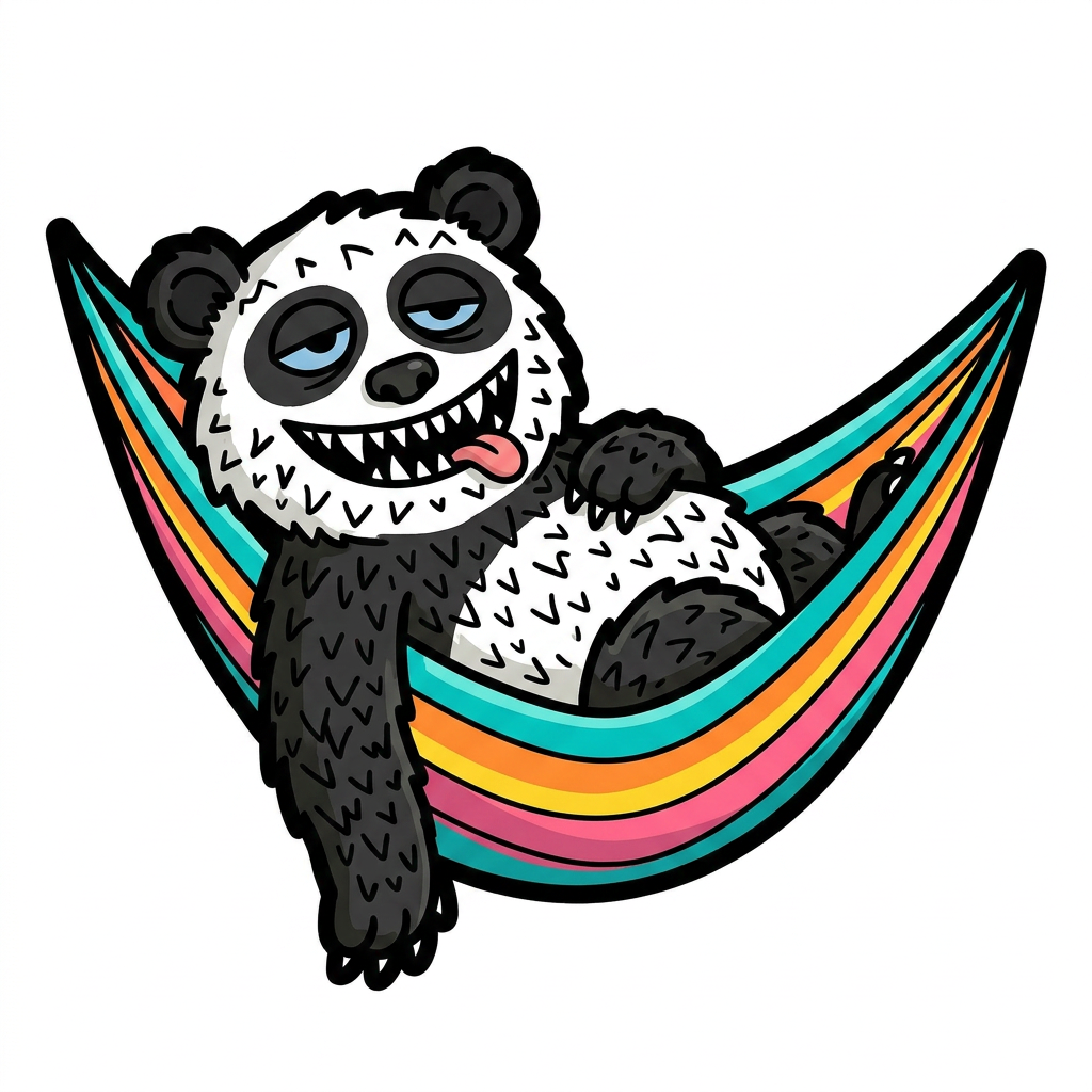 Lazzy Panda Do Not Disturb Telegram sticker