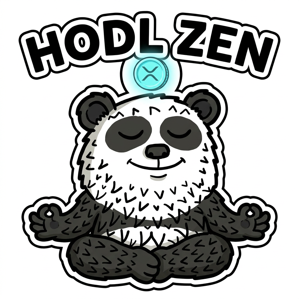 Lazzy Panda HODL Zen Telegram sticker