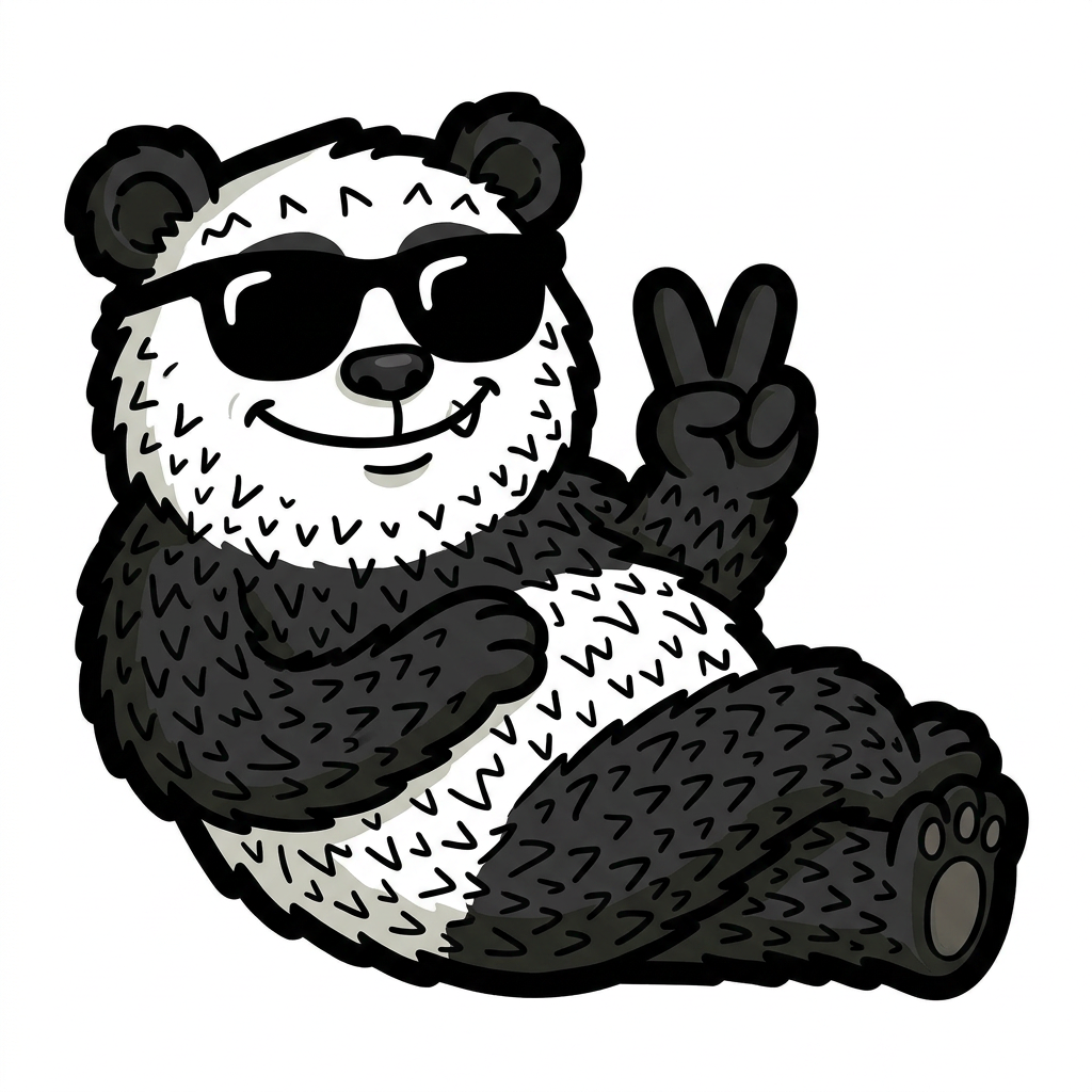 Lazzy Panda Chill Fren Telegram sticker