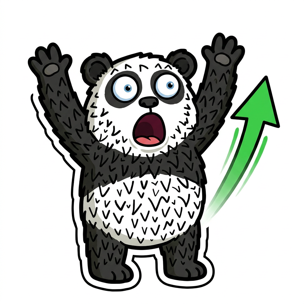 Lazzy Panda Pump It Telegram sticker