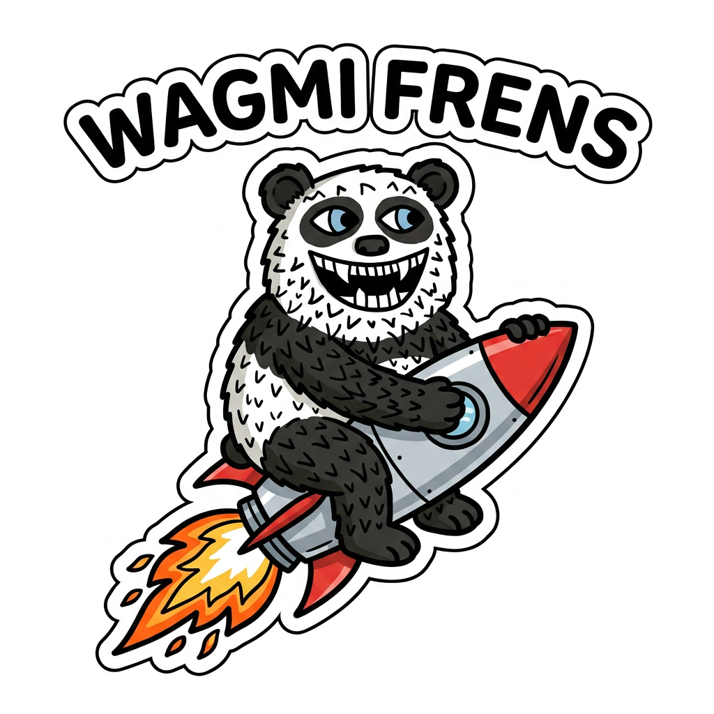 Lazzy Panda WAGMI Frens Telegram sticker